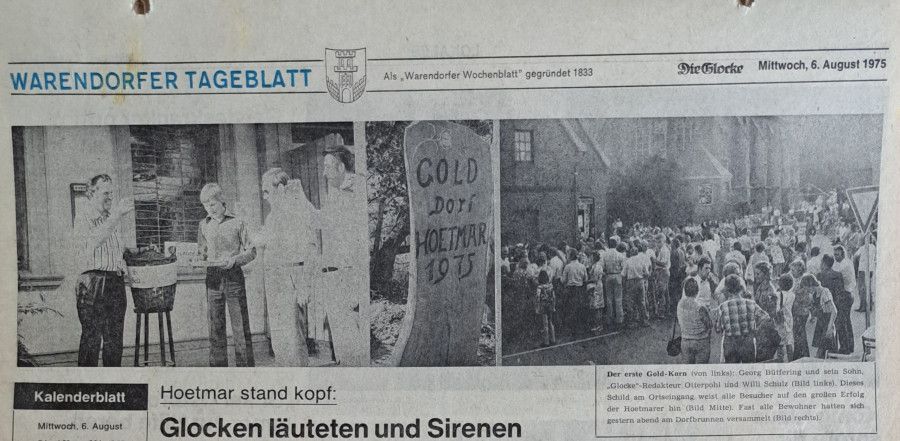 Presseartikel 06. August 1975 (Quelle: Dorfarchiv)